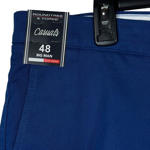 Roundtree & Yorke SZ 48 Casual Shorts Classic Fit Flat Front 9" Inseam Zip-Fly - Picture 2 of 6